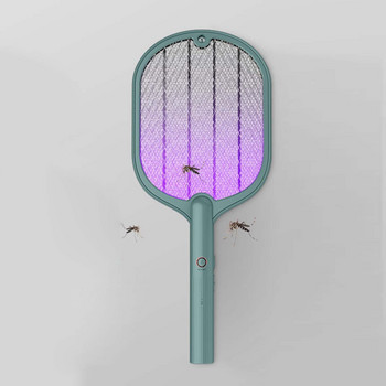 Λαμπτήρας 2σε 1 κουνουπιών Ηλεκτρικό σοκ Κουνουπιέρα Swatter USB Επαναφόρτιση Bug Zapper Παγίδα κουνουπιών Έξυπνο νοικοκυριό
