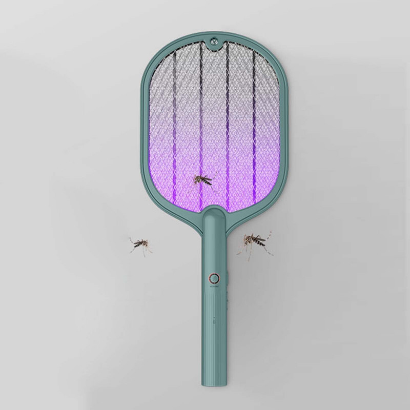 2u1 lampa za ubijanje komaraca Električni šok Mosquito Swatter USB Rechargable Bug Lock Zamka za komarce Inteligentno kućanstvo