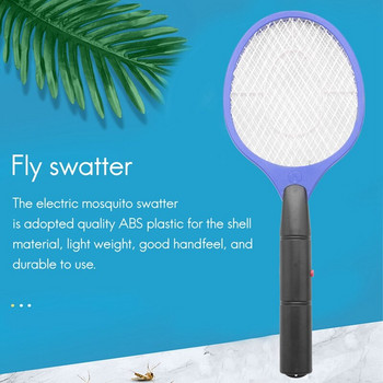 Ръчна ракета, работеща с батерии, Електрическа бъркалка за комари, убиец на насекоми, домашна градина, вредители, буболечки, мухобойка, убиец на комари