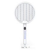 Elektrická pálka na komáre, lampa na zabíjanie komárov 3500V USB nabíjateľná uhlovo nastaviteľná elektrická pálka na hmyz