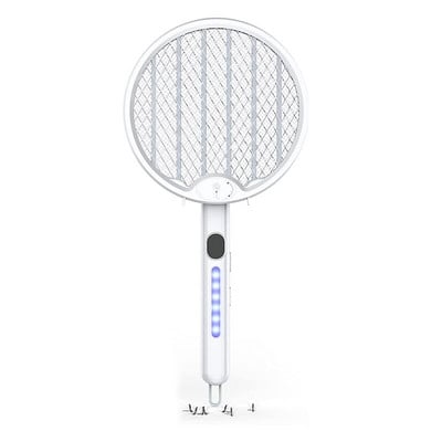 Elektrická pálka na komáre, lampa na zabíjanie komárov 3500V USB nabíjateľná uhlovo nastaviteľná elektrická pálka na hmyz