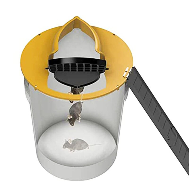 Pasca na myši s výklopným a posuvným vedrom, humánne alebo smrteľné, štýl pasce s viacerými úlovkami, opakovane použiteľné plastové inteligentné pasce na myši a potkany