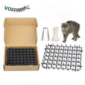 12 vnt. 15*20 cm namų apyvokos tinklelis nuo kačių spygliuočių mažų kačių atbaidymo įklotas namams ir sodui.