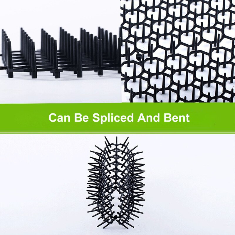 12 vnt. 15*20 cm namų apyvokos tinklelis nuo kačių spygliuočių mažų kačių atbaidymo įklotas namams ir sodui.