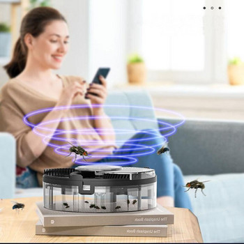 Модернизирана USB мухоловка с примамки Електрически капан за мухи USB улавяне на вредители от насекоми Безопасна мухоловка за насекоми за кухня, дома и градината