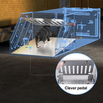 Παγίδες Ποντικοπαγίδα Στιβαρή κατασκευή Ανοξείδωτο από ανοξείδωτο χάλυβα Πολυλειτουργικό κλουβί τρωκτικών Κουτί παγίδα ποντικών για το σπίτι