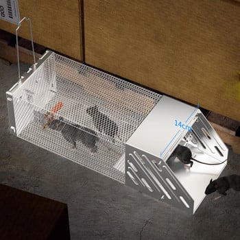 Παγίδες Ποντικοπαγίδα Στιβαρή κατασκευή Ανοξείδωτο από ανοξείδωτο χάλυβα Πολυλειτουργικό κλουβί τρωκτικών Κουτί παγίδα ποντικών για το σπίτι