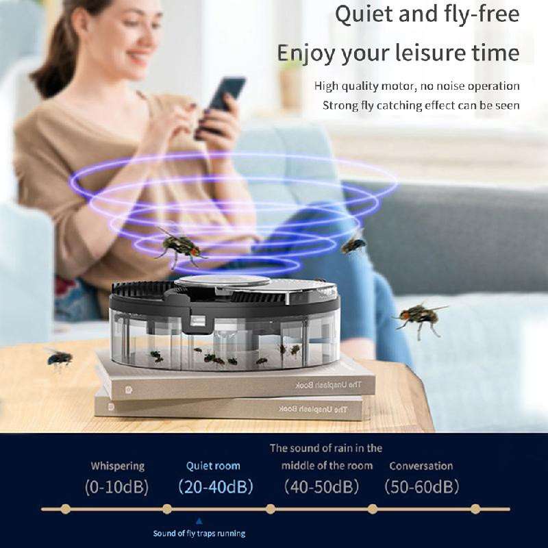 USB punjiva Flytrap Automatski hvatač štetočina Fly Killer Zidni nosač Električna Fly Trap Insect Pest Reject Control Catcher