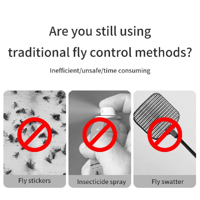 USB punjiva Flytrap Automatski hvatač štetočina Fly Killer Zidni nosač Električna Fly Trap Insect Pest Reject Control Catcher