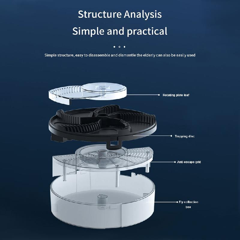 USB punjiva Flytrap Automatski hvatač štetočina Fly Killer Zidni nosač Električna Fly Trap Insect Pest Reject Control Catcher