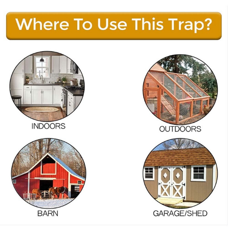 Zamka Flip N Slide Bucket Lid Mouse Trap Creative Humane or Lethal Trap Door Style Višekratna pametna Mouse Trap Door Style Multi