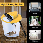 1-2 ks pasca na myši s vnútorným a vonkajším plastovým vekom, pasca na myši s automatickým resetovaním, viacúčelová pasca na myši