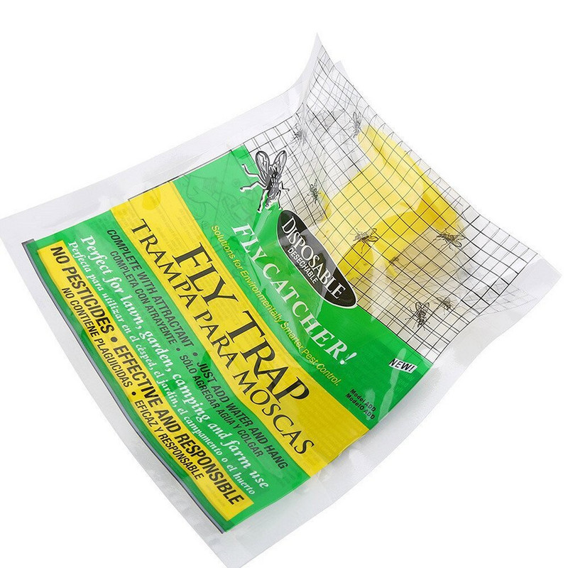 5 komada jednokratne zamke za muhe, netoksične torbice za ubijanje insekata, torbica za suzbijanje štetočina, torba za zamke za muhe, viseća torba za muhe, torba za zamke za muhe, farma, hvatanje muha