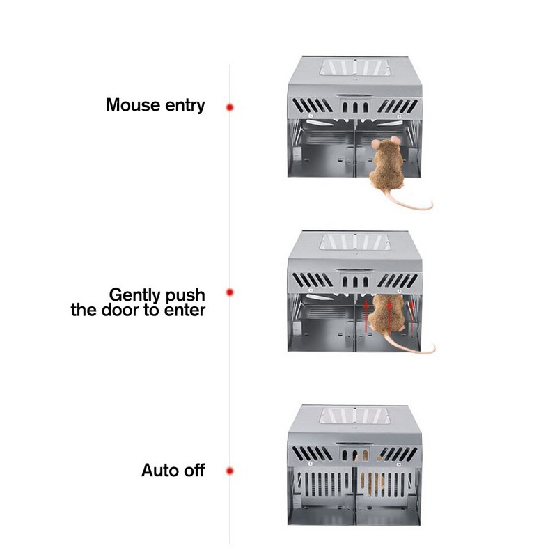 Háztartási folyamatos egérfogó nagy űrpatkány kígyócsapda ketrec Automatikus, biztonságos és ártalmatlan, nagy hatékonyságú egérfogó