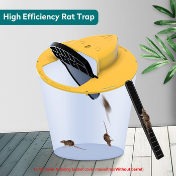 Пластмасов интелигентен капан за мишки за многократна употреба Flip N Slide Bucket Lid Капан за мишки Домашен улов на плъхове Хуманни капани Външен вътрешен капан за плъхове
