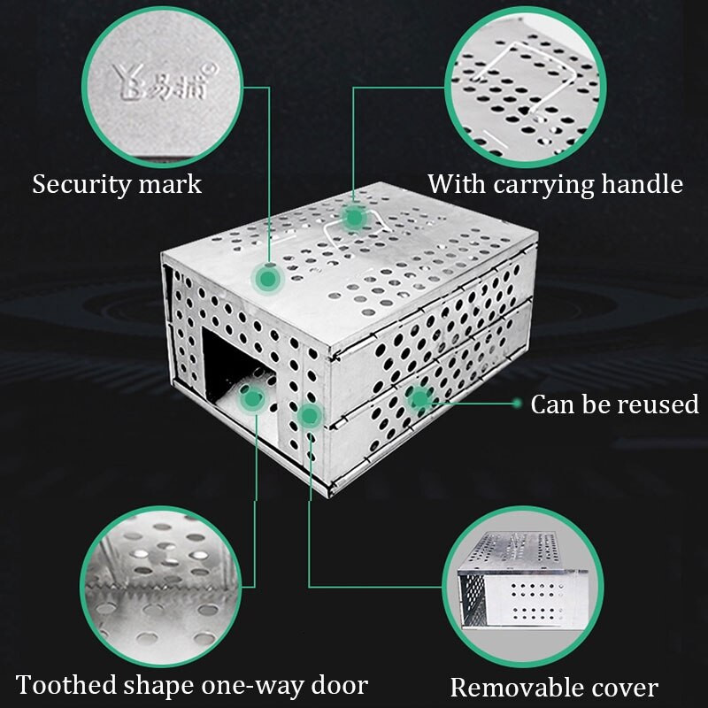 Veľkopriestorová kontinuálna pasca na myši, domáce zariadenie na hlodavce, skladacie vonkajšie vysokoúčinné zariadenie na zachytávanie hadov