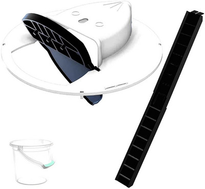 Capcană inteligentă din plastic reutilizabilă pentru șoareci Flip N Slide Capac găleată pentru șobolani Capcană pentru șoareci Capcană umană sau letală Stil ușă Capcană multiplă