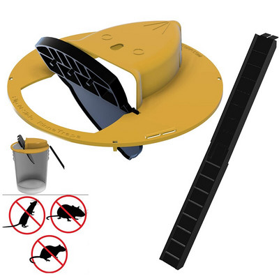 Пластмасов интелигентен капан за мишка за многократна употреба Flip N Slide Bucket Lid Mouse Rat Mouse trap Humane or Lethal Trap Door Style Multi Catch