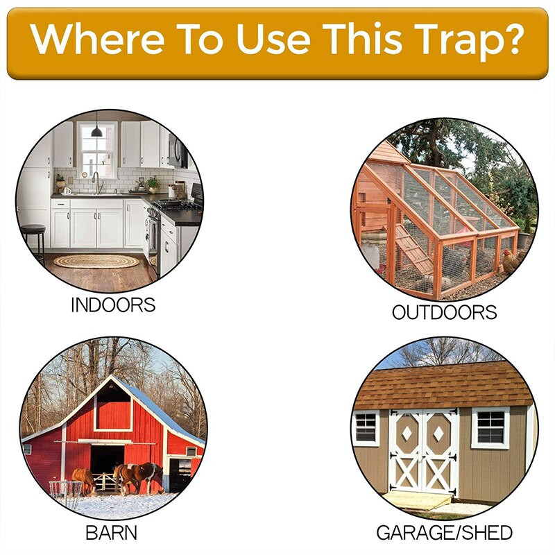 Capcană inteligentă din plastic reutilizabilă pentru șoareci Flip N Slide Capac găleată pentru șobolani Capcană pentru șoareci Capcană umană sau letală Stil ușă Capcană multiplă