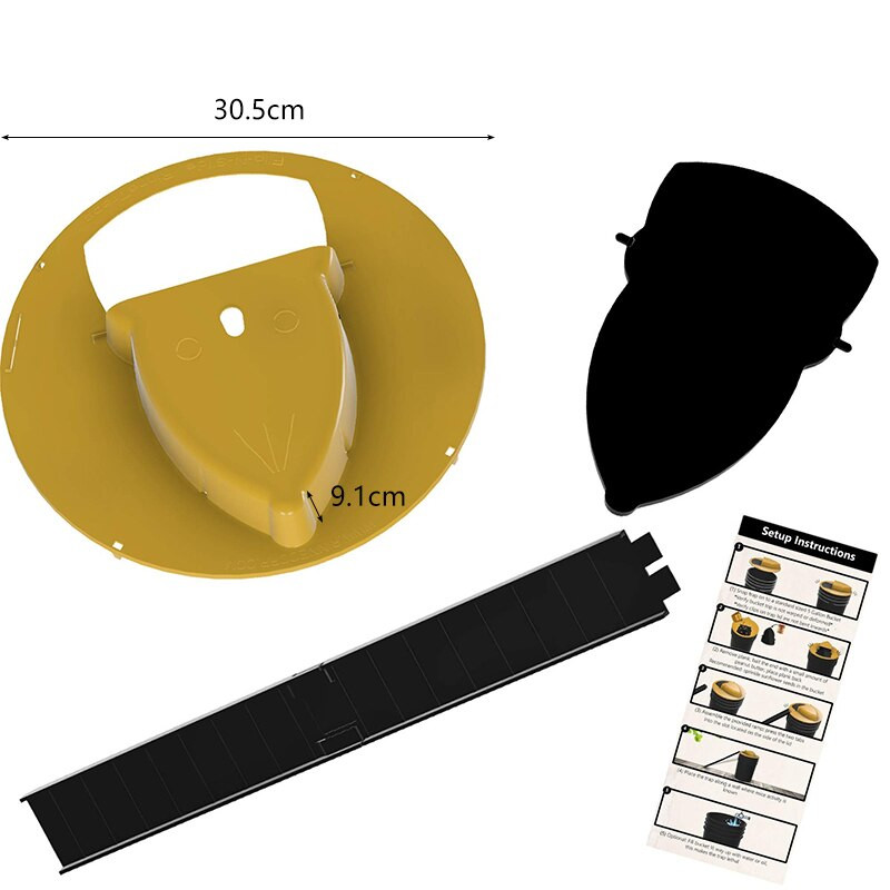 Capcană inteligentă din plastic reutilizabilă pentru șoareci Flip N Slide Capac găleată pentru șobolani Capcană pentru șoareci Capcană umană sau letală Stil ușă Capcană multiplă