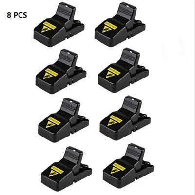 8 ks pasca na myši, opakovane použiteľná chytačka potkanov, malé myši, pasce na myši, plastová návnada na potkany, pružina, chytač hlodavcov, nástroj na kontrolu škodcov