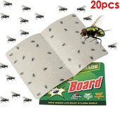 20 buc. Capcane puternice pentru muște pentru insecte Placă lipicioasă pentru prindere adeziv sigur, non-toxic, autocolant pentru țânțari, capcană pentru insecte, capcană lipicioasă