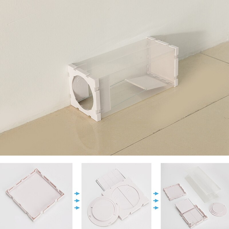 Akcia! Biela plastová pasca na potkany, humánna klietka na myši, chytanie myší, fľaša na kontrolu živých myší