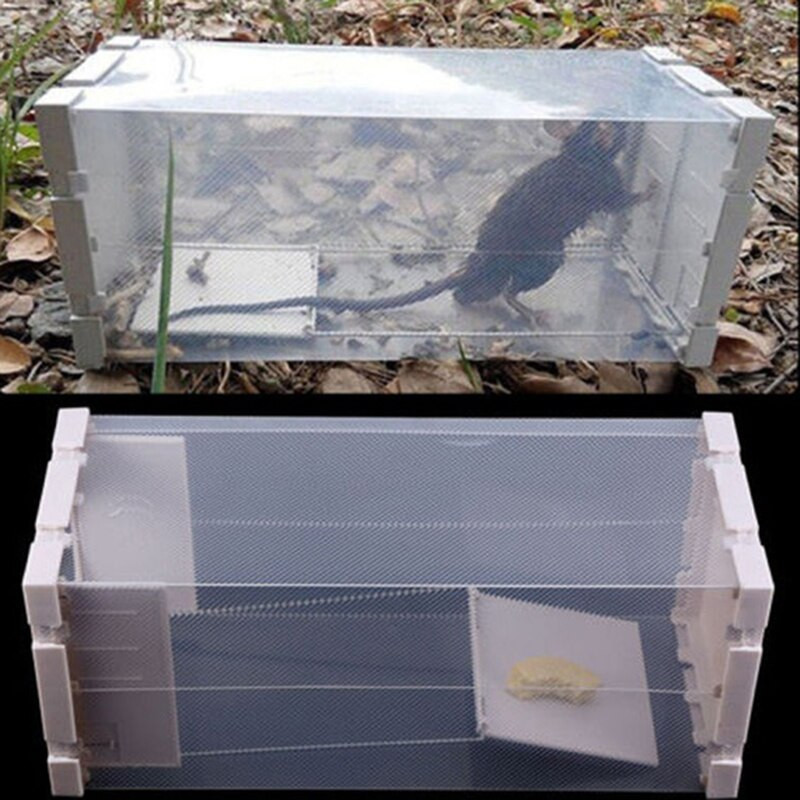 Akcia! Biela plastová pasca na potkany, humánna klietka na myši, chytanie myší, fľaša na kontrolu živých myší