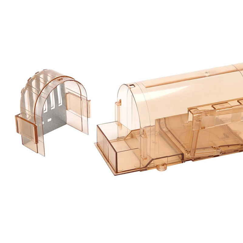 Humánny priehľadný plastový lapač hlodavcov, pasca na myši, škodca, klietka na potkany, plastový zabijak myší, domácnosť, bezpečná pre deti v interiéri