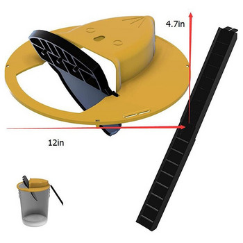 1 комплект интелигентна мишка за многократна употреба Капан за плъхове Пластмасов капак с плъзгащ се капак на кофата Мишка Плъх Капан за мишка