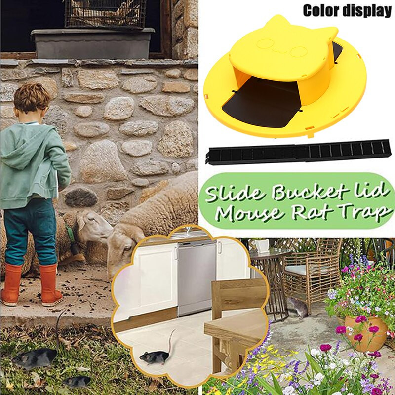 Pasca na myši a potkany, dvojité výklopné vedro s posuvným vekom, lapač myší, opakovane použiteľný s rebríkom, artefakt na chytanie myši
