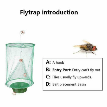 2 τμχ Κρεμαστό Flycatcher Επαναχρησιμοποιήσιμο Πτυσσόμενο Fly Trap Παγίδα κουνουπιών Top Catcher Fly σφήκα εντόμων Bug Killer Fly Catcher Έλεγχος παρασίτων