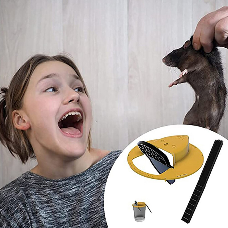 Nova pametna zamka za miševe za višekratnu upotrebu, plastični poklopac za kantu, zamka za miševe, humana ili smrtonosna zamka za miševe, višestruko hvatanje, automatsko resetiranje