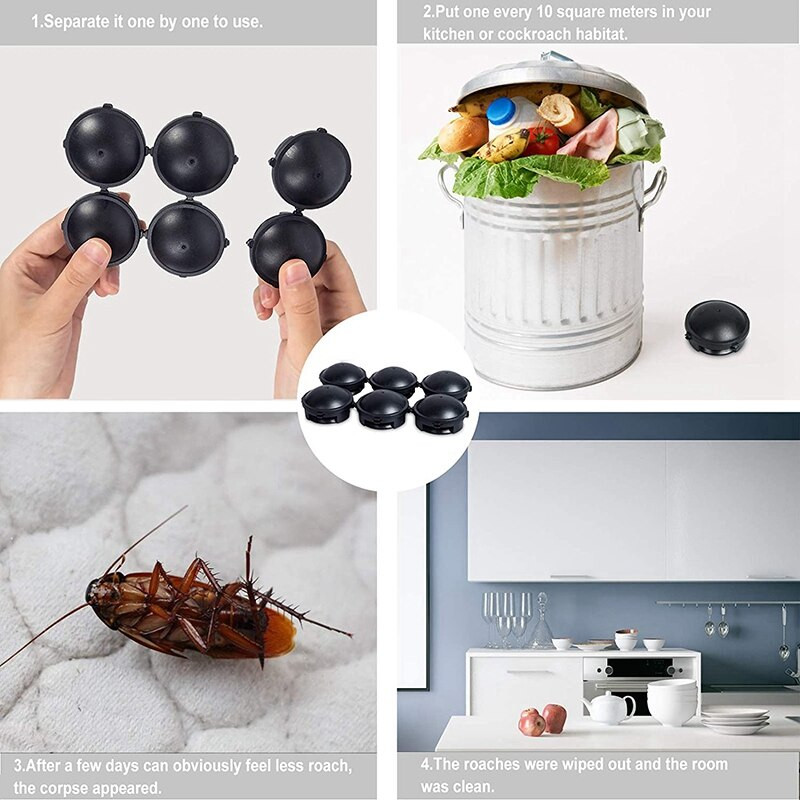 Capcane pentru gandaci, casa interioara ucigatoare de gandaci, statie mica de momeala pentru gandaci, 24 de conturi