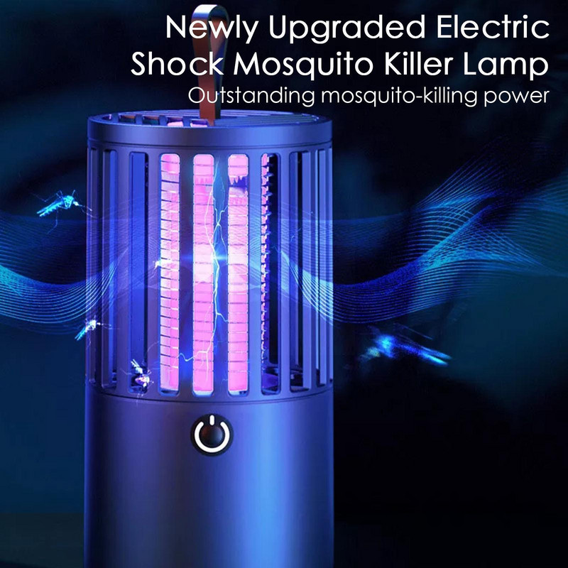 Elektrický zabijak komárov, nabíjateľný repelent proti hmyzu, stlmený hmyz, pasca na hmyz, bezžiarová lampa, proti komárom, vonkajšia D1Q0