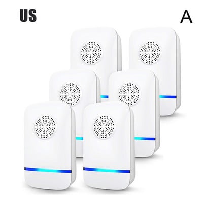 6 balení Ultrazvukový odpudzovač škodcov Elektronický odpudzovač škodcov Zapojte sa do vnútorného napájania proti škodcom pre hmyz a komáre M6W3