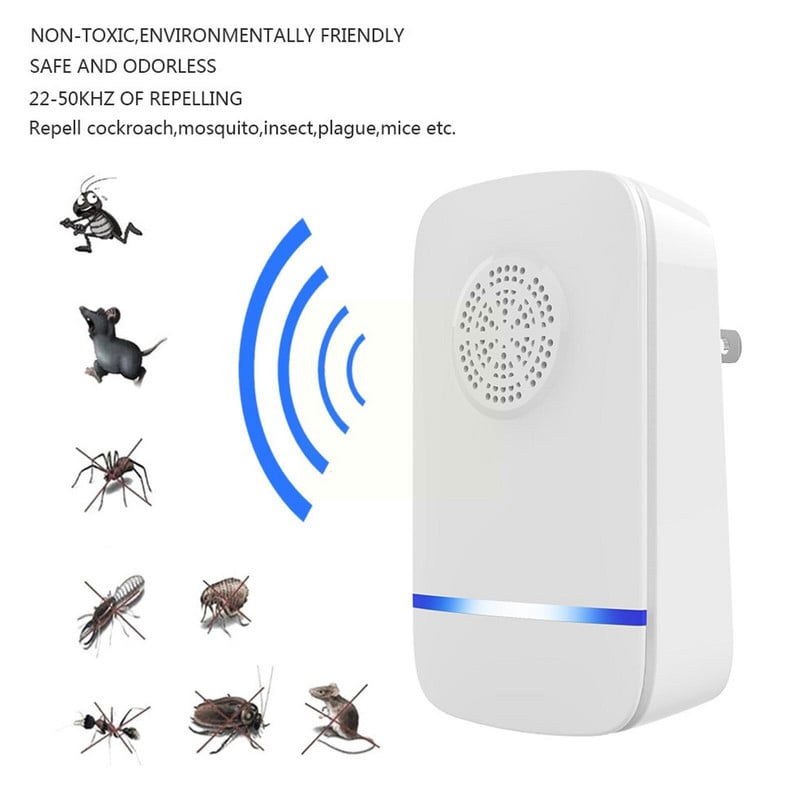 6 balení Ultrazvukový odpudzovač škodcov Elektronický odpudzovač škodcov Zapojte sa do vnútorného napájania proti škodcom pre hmyz a komáre M6W3