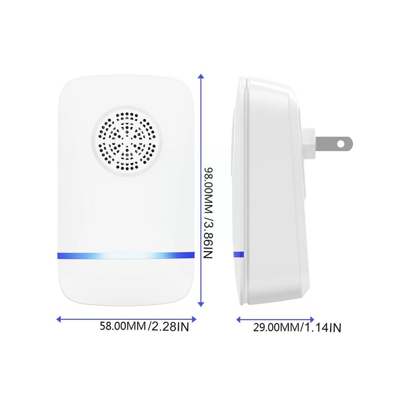 6 balení Ultrazvukový odpudzovač škodcov Elektronický odpudzovač škodcov Zapojte sa do vnútorného napájania proti škodcom pre hmyz a komáre M6W3