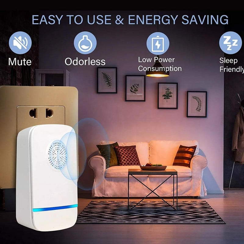 6 balení Ultrazvukový odpudzovač škodcov Elektronický odpudzovač škodcov Zapojte sa do vnútorného napájania proti škodcom pre hmyz a komáre M6W3