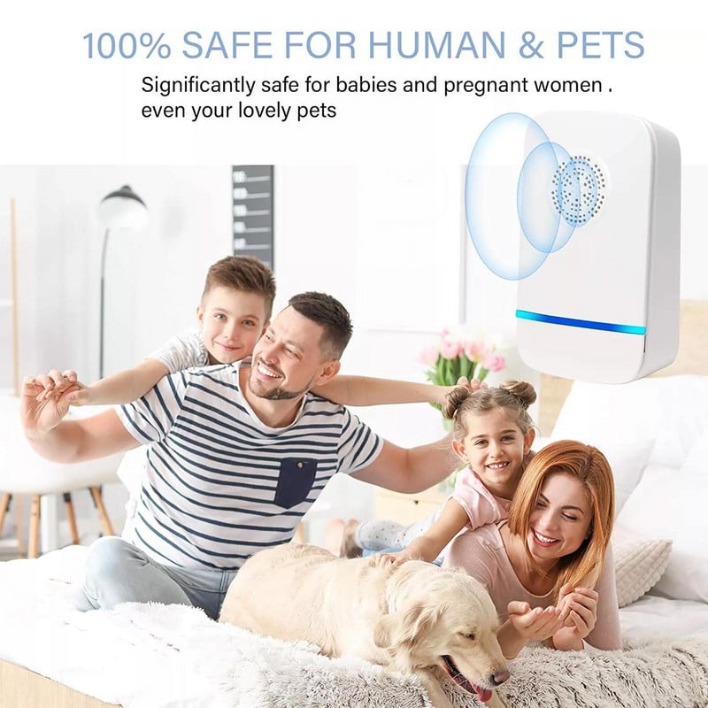 6 balení Ultrazvukový odpudzovač škodcov Elektronický odpudzovač škodcov Zapojte sa do vnútorného napájania proti škodcom pre hmyz a komáre M6W3