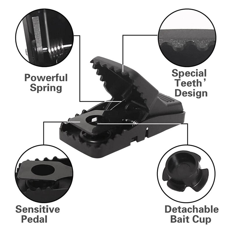 AT69 -6 ks opakovane použiteľná plastová pasca na myši, potkany, myši, chytanie potkanov, pasce na myši, zabijak škodcov, pasce na myši, chytač hlodavcov pre domácnosť