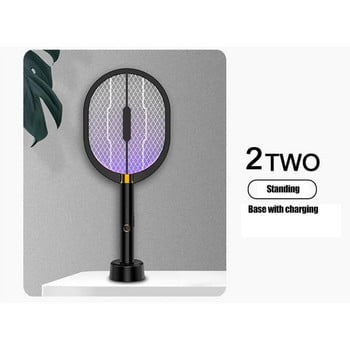 Bug Zapper Mosquito Swatter 2 σε 1 Electric Mosquito Zappers Επαναφορτιζόμενη Ηλεκτρική Swatter για το σπίτι για εξωτερικούς χώρους