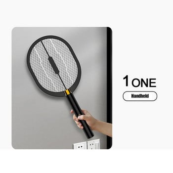 Bug Zapper Mosquito Swatter 2 σε 1 Electric Mosquito Zappers Επαναφορτιζόμενη Ηλεκτρική Swatter για το σπίτι για εξωτερικούς χώρους