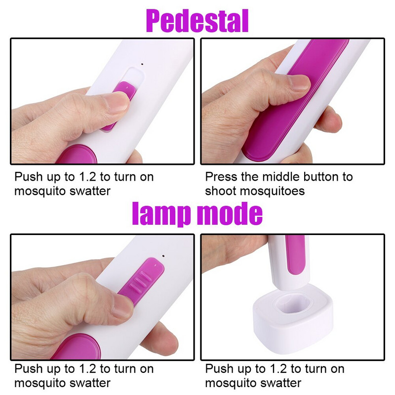 Letná raketa na komáre, nabíjateľná USB s UV svetlom, proti hmyzu, chrobáka, 3000V, elektrická plácačka na muchy, LED lampa