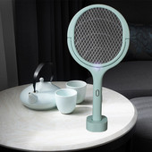 Letná USB nabíjacia pasca na hmyz, otočná o 90 stupňov, plácačka na muchy, 365nm UV svetlo, lampa na zabíjanie komárov, elektrický šok