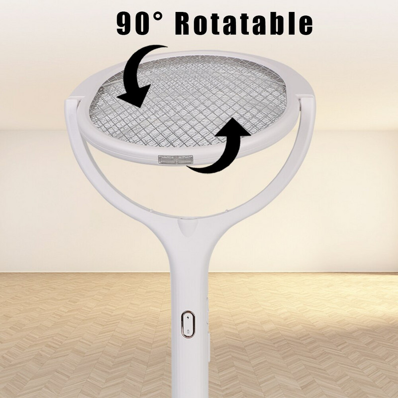 Letná USB nabíjacia pasca na hmyz, otočná o 90 stupňov, plácačka na muchy, 365nm UV svetlo, lampa na zabíjanie komárov, elektrický šok