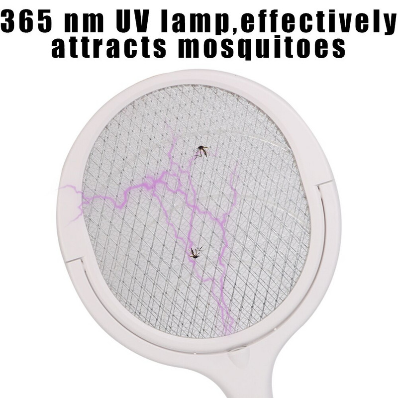 Letná USB nabíjacia pasca na hmyz, otočná o 90 stupňov, plácačka na muchy, 365nm UV svetlo, lampa na zabíjanie komárov, elektrický šok