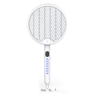 Elektrická pálka na komáre, lampa na zabíjanie komárov 3500V USB nabíjateľná uhlovo nastaviteľná elektrická pálka na hmyz