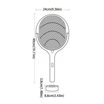 5 в 1 електрическа ловка за комари Mosquito Killer Lamp Usb Zapper Акумулаторна 3500v буболечка ъглов превключвател Безопасен регулируем Doub A5o6