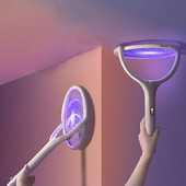 90 fokban forgatható elektromos szúnyogcsapó gyilkos USB újratölthető szúnyoglégy denevér poloskazár csapda legyek nyári légycsapó